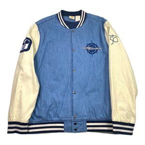 Vintage Walt Disney World Mickey Mouse Denim Varsity Jacket Men’s XXL 1990s